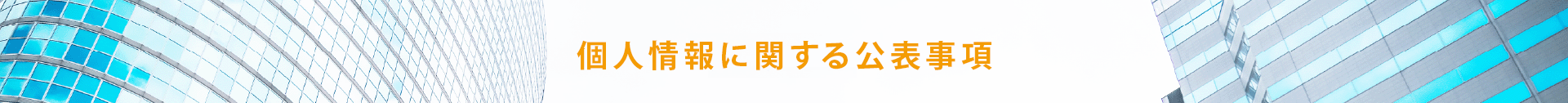 個人情報に関する公表事項