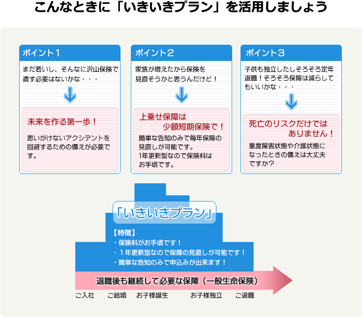 定期保険の合うスタイル　いきいきプランをおすすめします