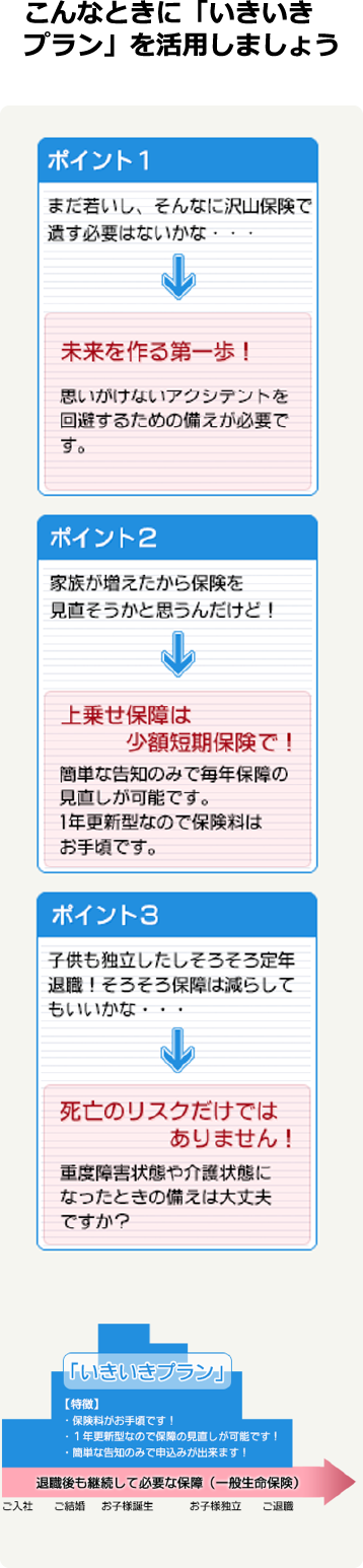 定期保険の合うスタイル　いきいきプランをおすすめします